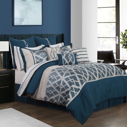 Comforter 7 Piece Set D Milos - DecoElegance - Bedding Comforter Set