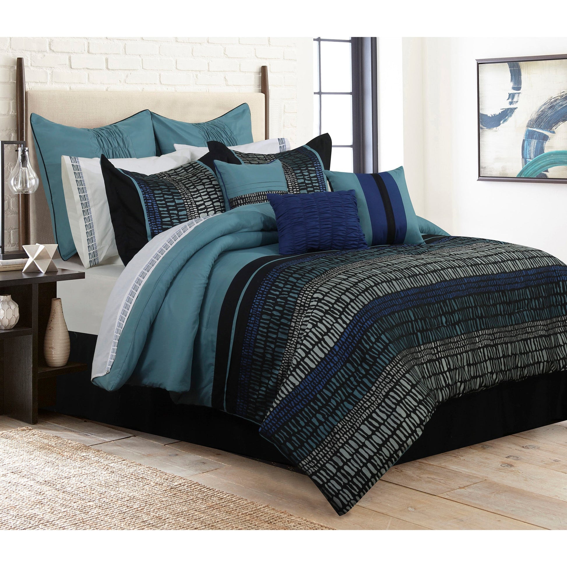 Comforter 7 Piece Set Queen Atlantis - DecoElegance - Bedding Comforter Set