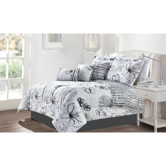 Comforter 7 Piece Set Queen Avalon - DecoElegance - Bedding Comforter Set