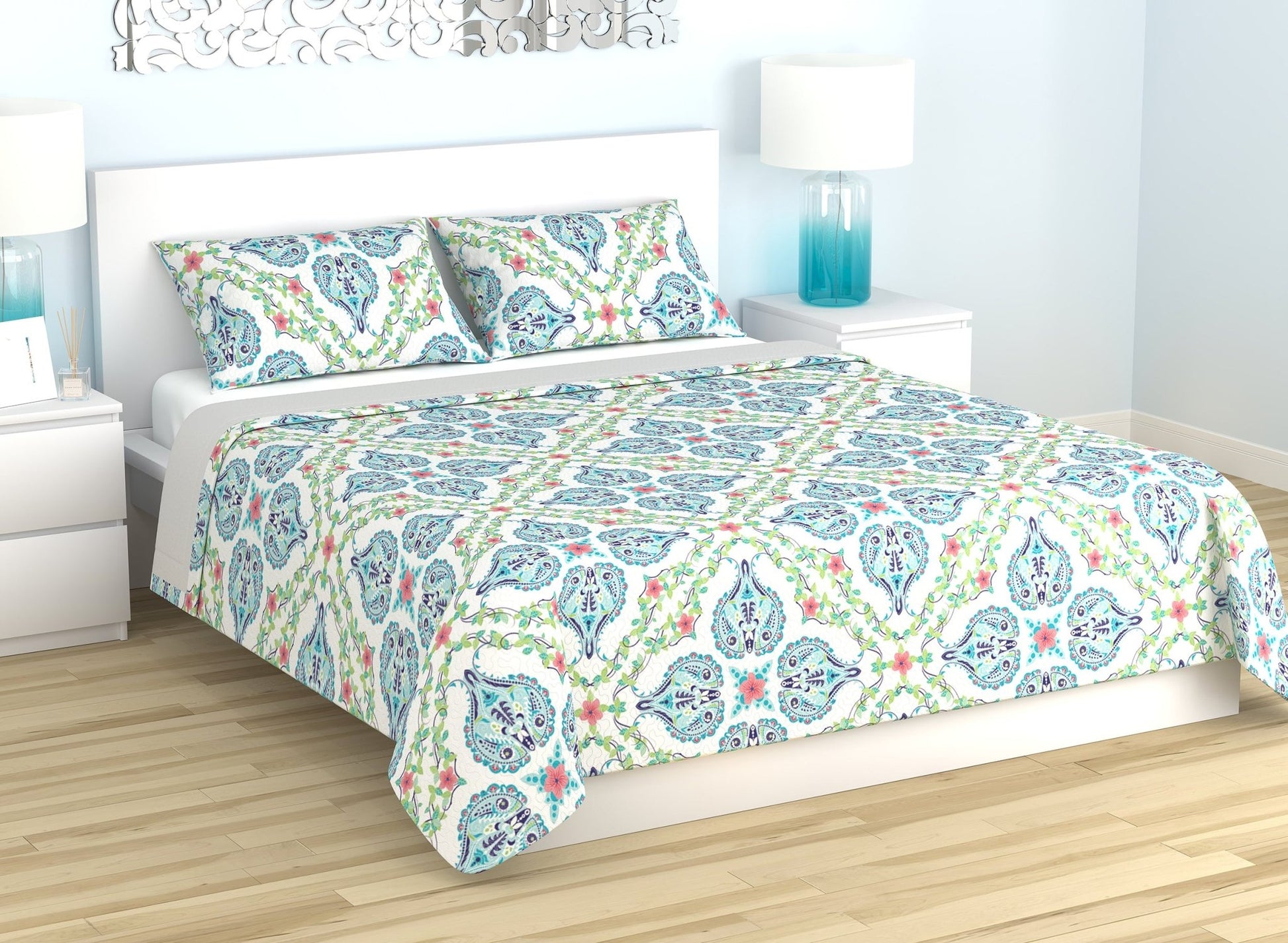 Comforter Bedding Set 3 Pcs Twin Morocco - DecoElegance - Bedding Comforter Set