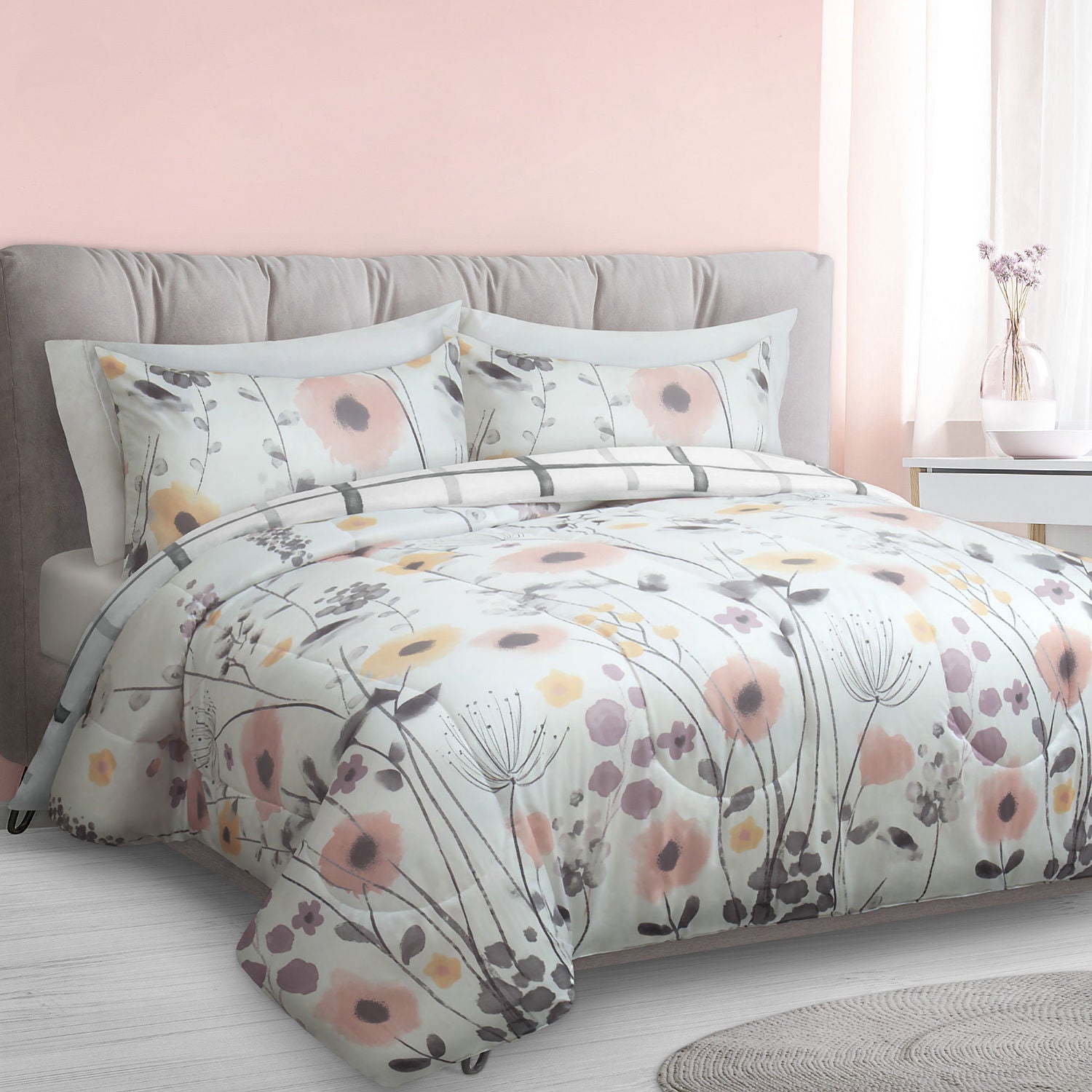 Comforter Bedding Set 3 Piece Woven Mirabella, Double/Queen - DecoElegance - Bedding Comforter Set