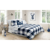 Comforter Bedding Set 3 Pieces Woven 90X90 Navy Check - DecoElegance - Bedding Comforter Set