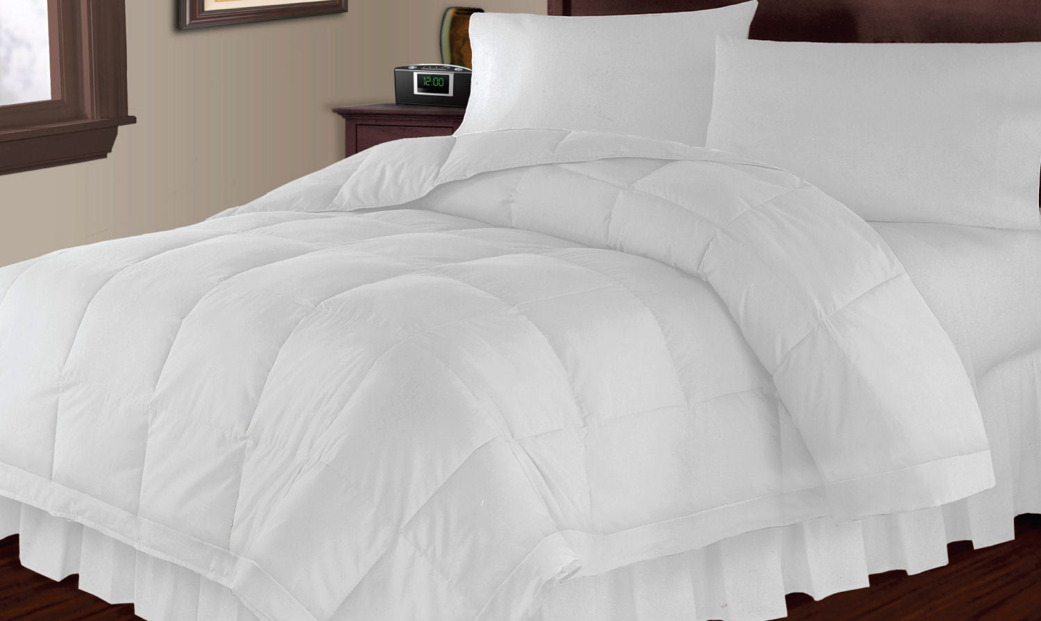 Comforter Down Alternative Double/Queen 86X86 White - DecoElegance - Bedding Comforter Set