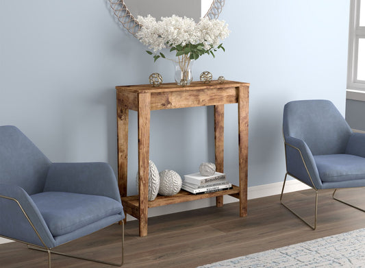 Console Sofa Table Brown Reclaimed Wood 1 Shelf - DecoElegance - Sofa Console Table