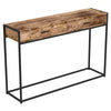 Console Sofa Table Brown Reclaimed Wood 2 Drawers Black Metal - DecoElegance - Sofa Console Table