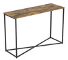 Console Sofa Table Brown Reclaimed Wood Black X Metal - DecoElegance - Sofa Console Table