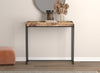 Console Sofa Table Brown Reclaimed Wood Sunken Tray - DecoElegance - Sofa Console Table