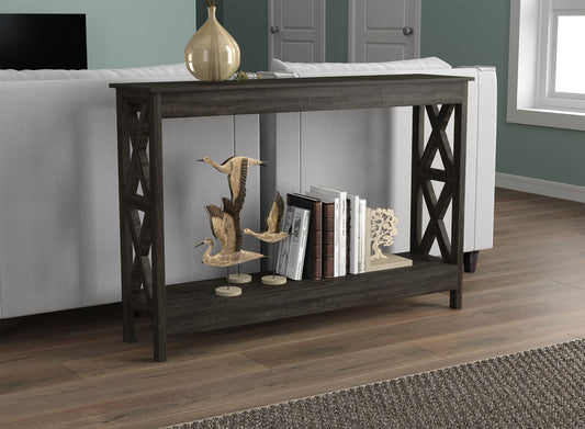 Console Sofa Table Dark Grey 1 Shelf - DecoElegance - Sofa Console Table