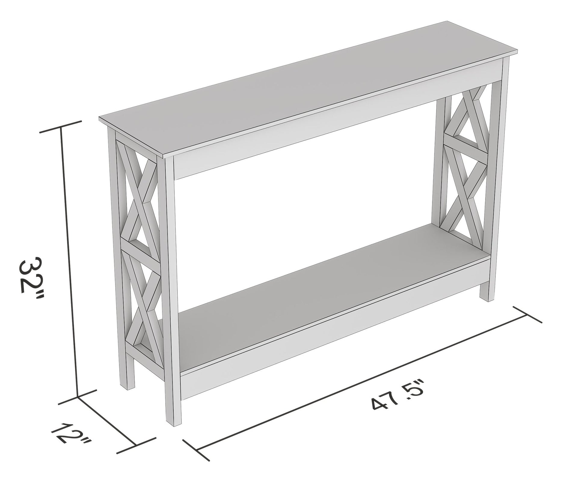 Console Sofa Table Dark Taupe 1 Shelf - DecoElegance - Sofa Console Table