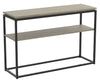 Console Sofa Table Dark Taupe 1 Shelf Black Metal Frame - DecoElegance - Sofa Console Table
