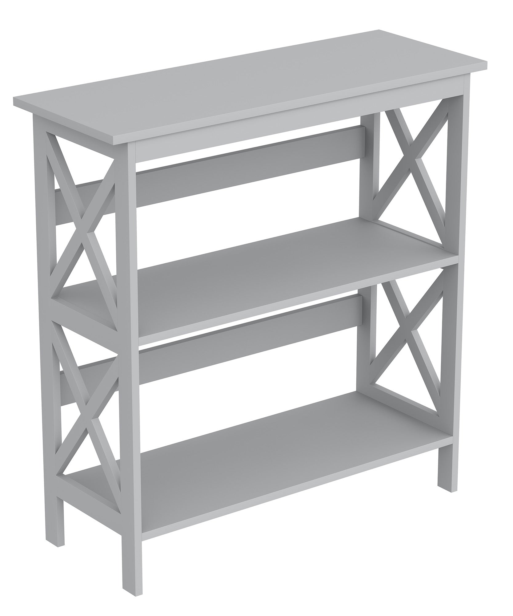 Console Sofa Table Light Grey with Dual Shelves - DecoElegance - Sofa Console Table