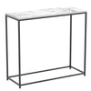 Console Sofa Table Marble Look Black Metal Base - DecoElegance - Sofa Console Table