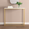 Console Sofa Table Marble Look Gold Metal Frame - DecoElegance - Sofa Console Table