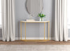 Console Sofa Table Marble Look Gold Metal Frame - DecoElegance - Sofa Console Table