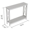 Console Sofa Table White 1 Shelf - DecoElegance - Sofa Console Table