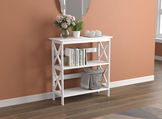 Console Sofa Table White 2 Shelves - DecoElegance - Sofa Console Table