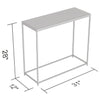 Console Sofa Table White Silver Metal Base - DecoElegance - Sofa Console Table