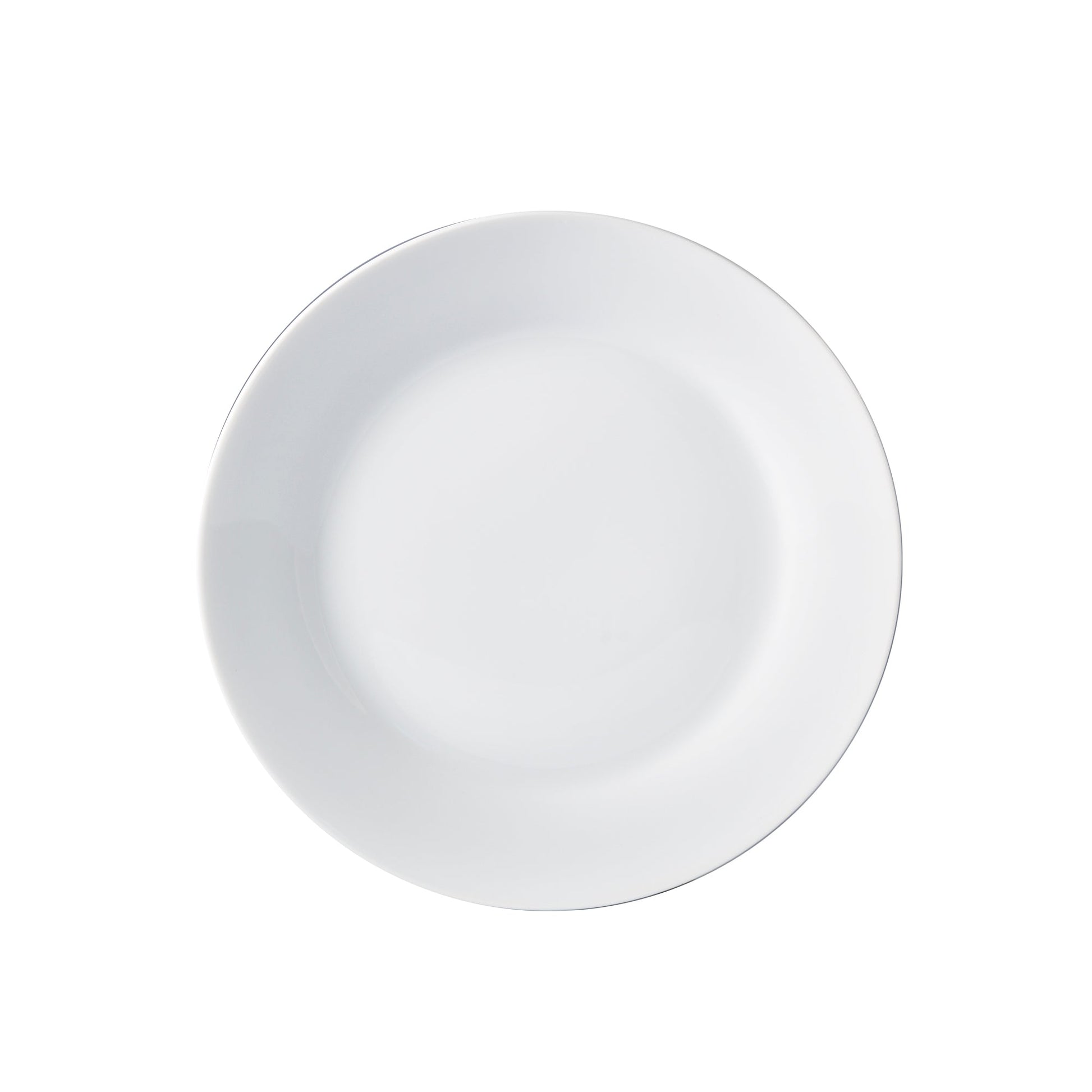 Dinnerware Set 12 Piece Plain White Round Rim, Service for 4 - DecoElegance - Dinnerware Set