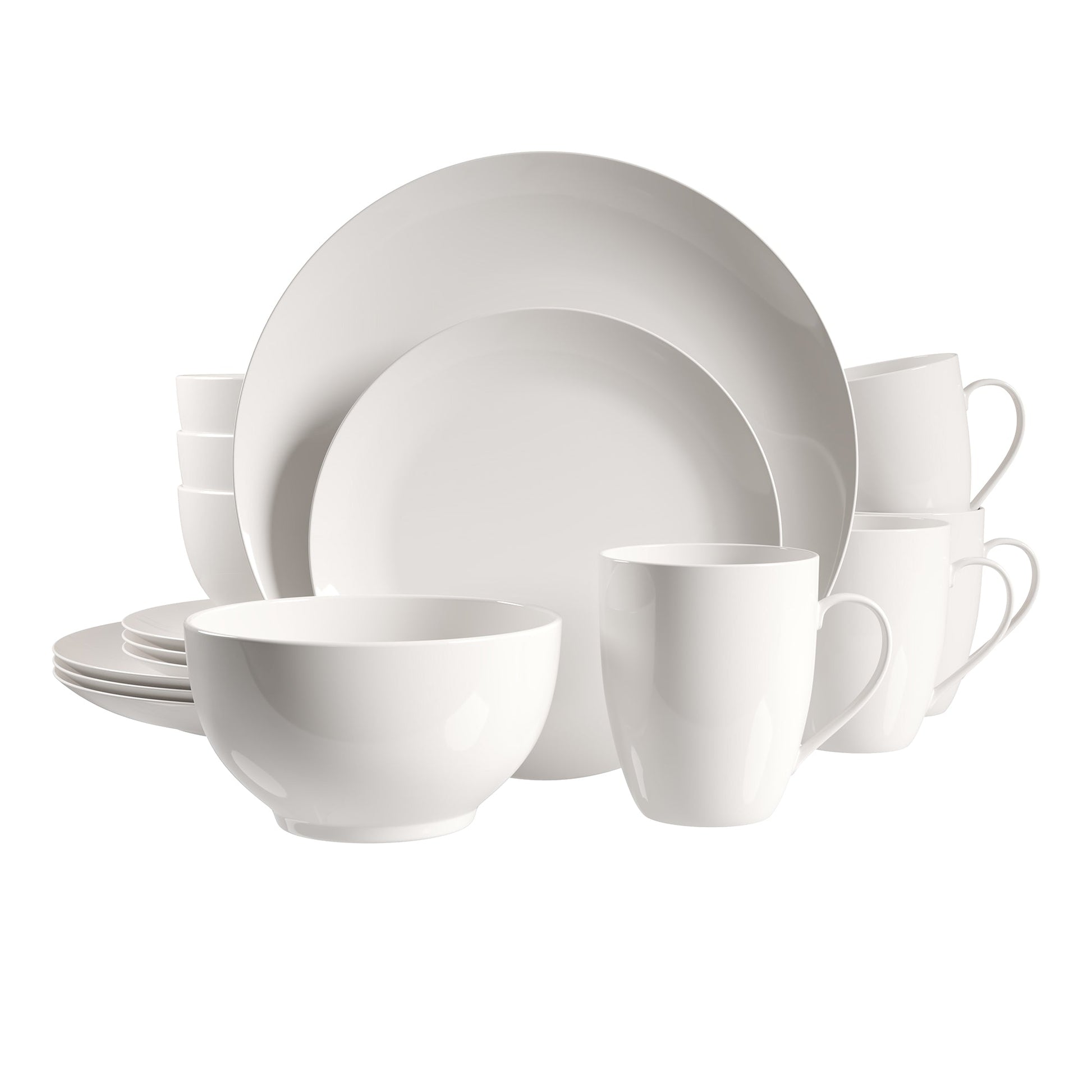 Dinnerware Set 16 Piece Coupe H-Oxford, Service for 4 - DecoElegance - Dinnerware Set