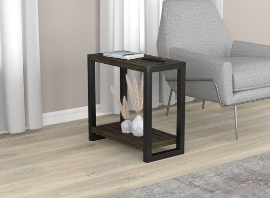 End Accent Table Dark Grey 1 Shelf - DecoElegance - End Accent Table