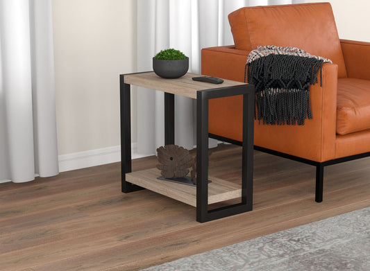 End Accent Table Dark Taupe 1 Shelf - DecoElegance - End Accent Table