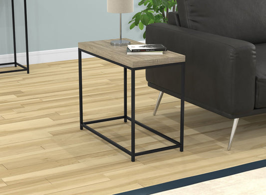 End Accent Table Rectangle Dark Taupe Black Metal - DecoElegance - End Accent Table