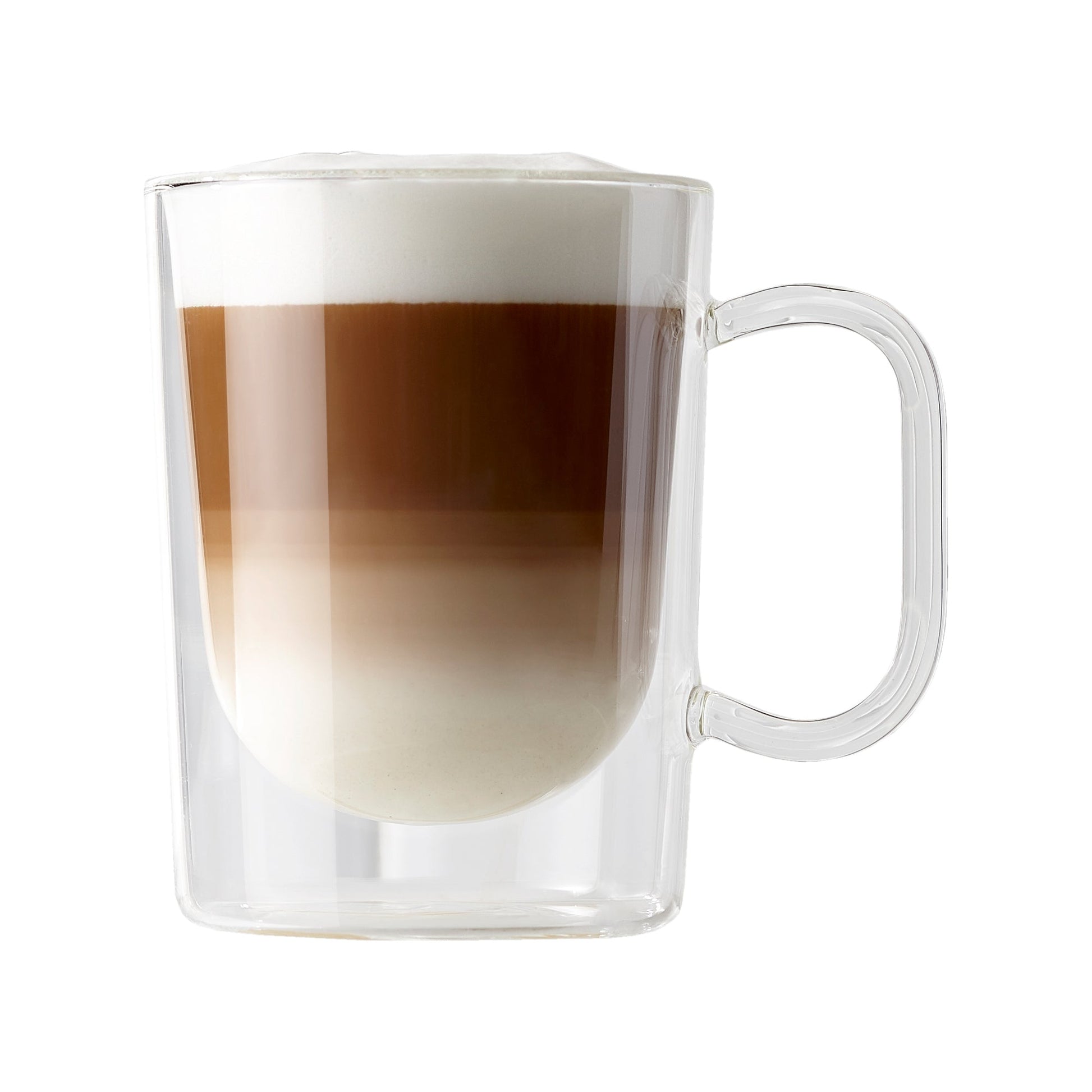 Insulated Double-Wall Glass Coffee Tea Hot or Cold Beverage Mug 2 Piece Set 370ml, Barista - DecoElegance - Coffee & Tea Cups