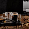 Insulated Double-Wall Glass Coffee Tea Hot or Cold Beverage Mug 4 Piece Set 80ml, Barista - DecoElegance - Coffee & Tea Cups