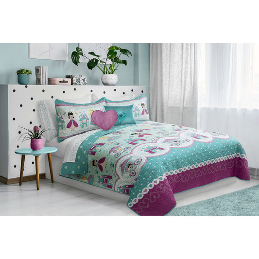 Quilt 3 Piece Set Double/Queen Fiona - DecoElegance - Bedding Quilt Set