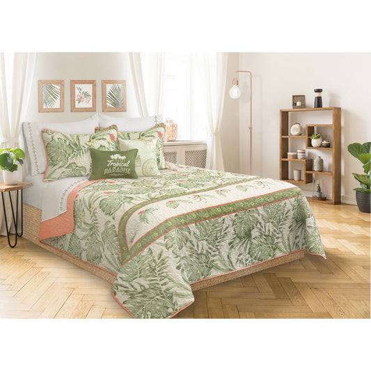 Quilt Bedding Set 4Pc Printed Twin Fiji - DecoElegance - Bedding Quilt Set