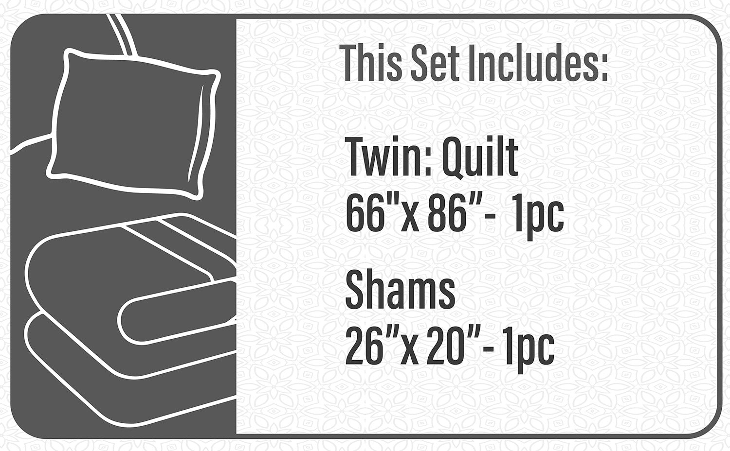 Quilt Bedding Set Woven 2 Piece Set Twin Serenade - DecoElegance - Bedding Quilt Set