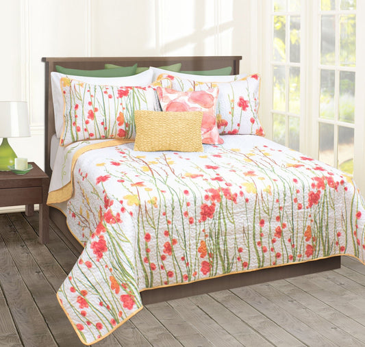 Quilt Bedding Set Woven 3 Piece Set Double/Queen Adalia - DecoElegance - Bedding Quilt Set