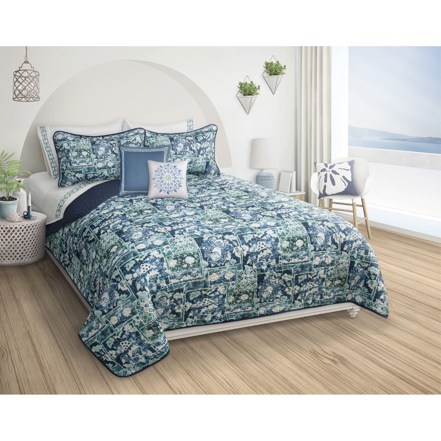 Quilt Bedding Set Woven 3 Piece Set Double/Queen Murano - DecoElegance - Bedding Quilt Set