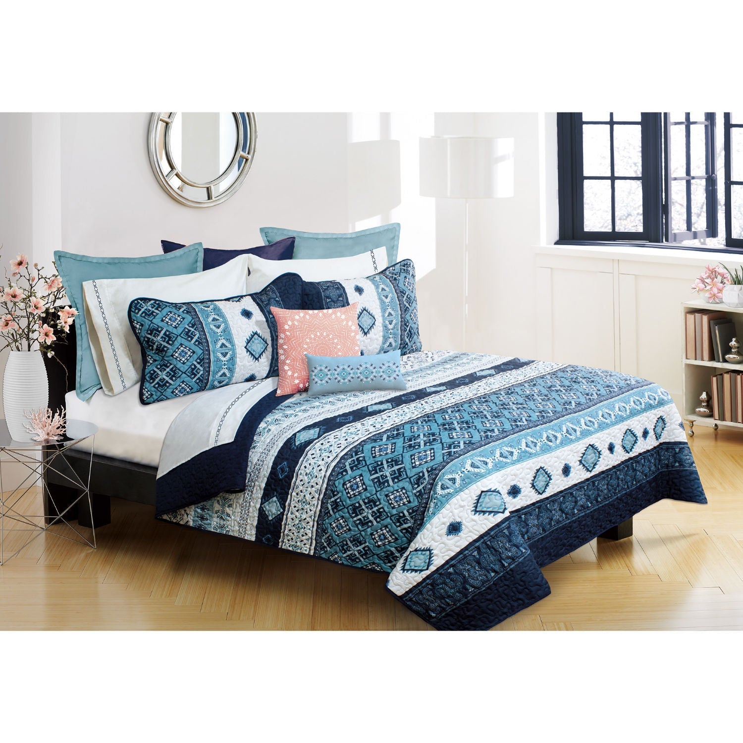Quilt Bedding Set Woven 3 Piece Set King Pacifica - DecoElegance - Bedding Quilt Set