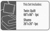 Reversible Printed Quilt Bedding Set 2 Piece Twin 64X86 Grey Deer Rustic Cabin - DecoElegance - Bedding Quilt Set