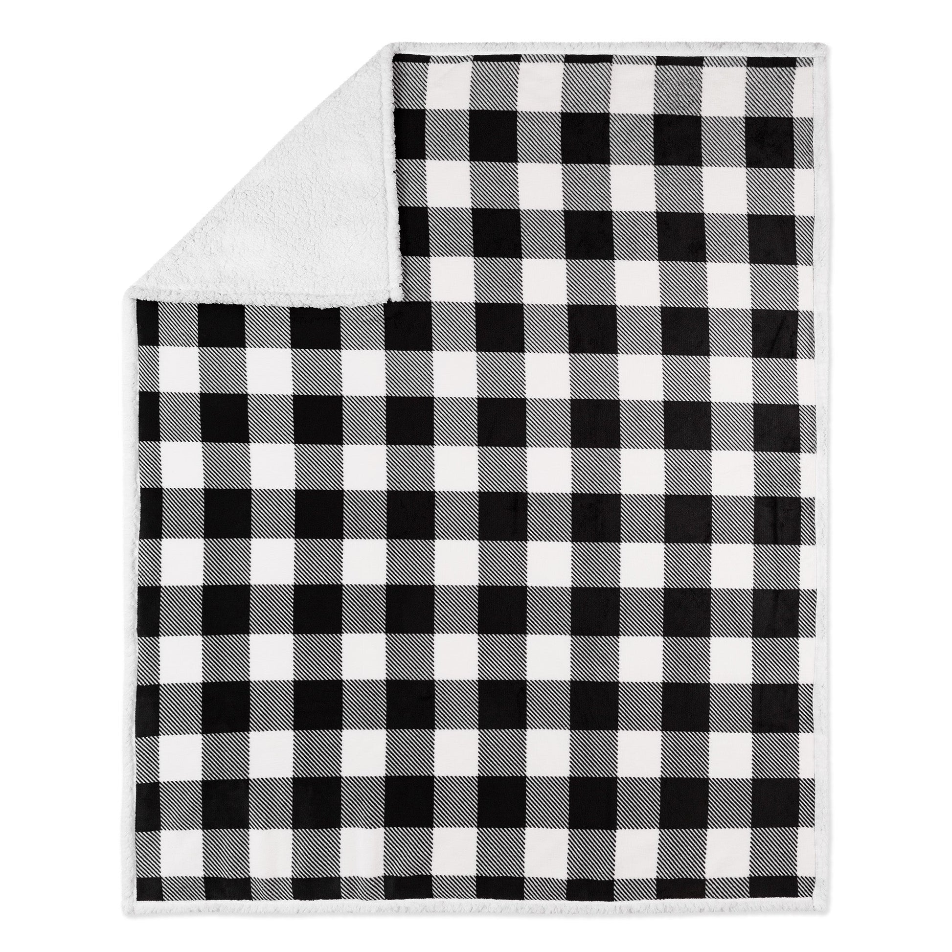Super Soft Blanket Throw Home Decor Bedding 48X60 White And Black - DecoElegance - Blanket Throw Home Bedding