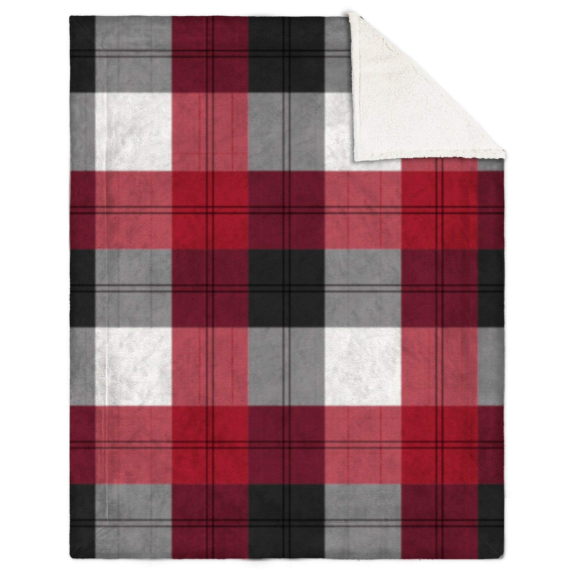 Super Soft Faux Fur Sherpa Blanket Throw Home Decor Bedding 48X60 Winter Plaid - DecoElegance - Blanket Throw Home Bedding