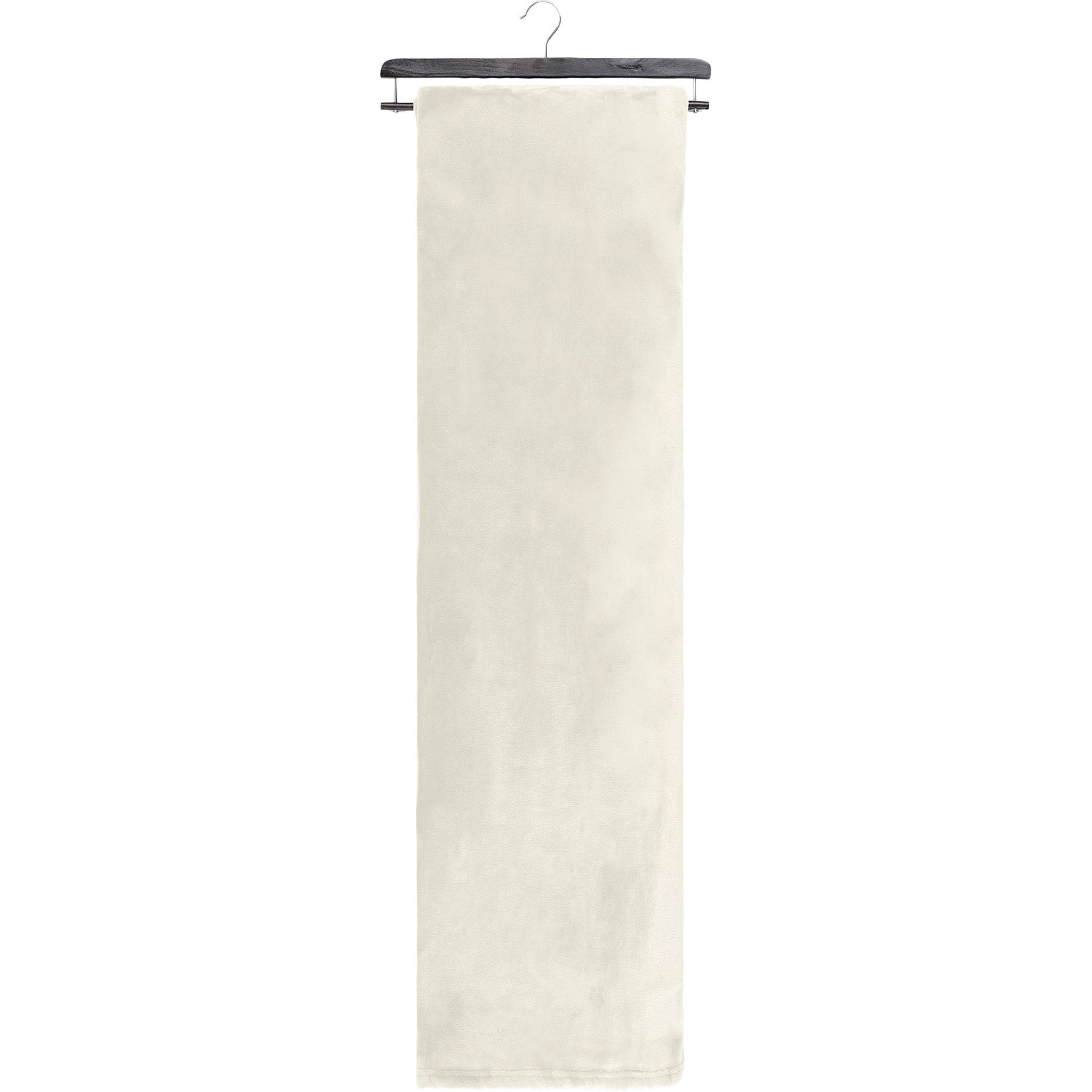 Super Soft Flannel Blanket Throw Home Decor Bedding 60X80 Cream - DecoElegance - Blanket Throw Home Bedding
