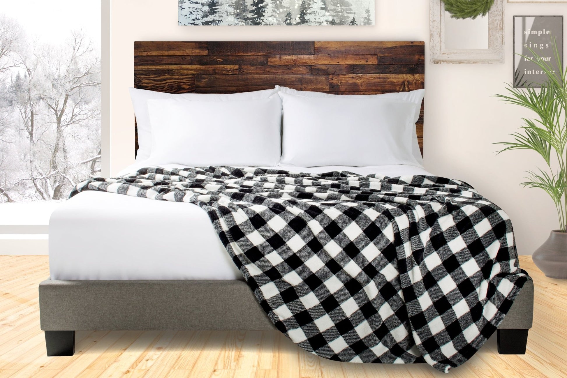 Super Soft Knit Blanket Throw Home Decor Bedding 86X86 Black - DecoElegance - Blanket Throw Home Bedding