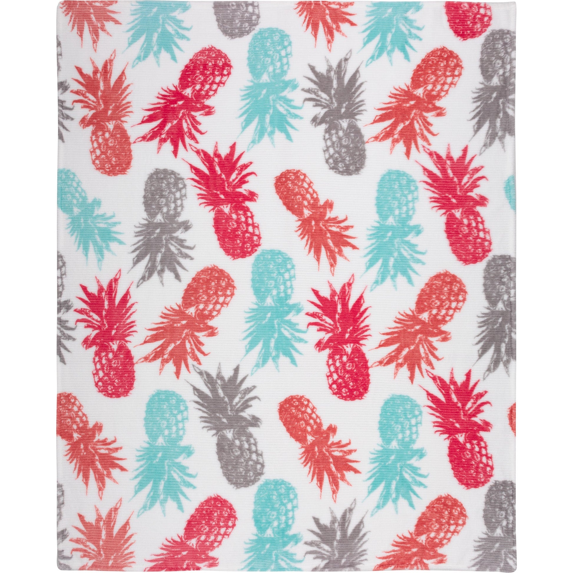 Super Soft Ribbed Blanket Throw Home Decor Bedding 48X60 Pineapples - DecoElegance - Blanket Throw Home Bedding