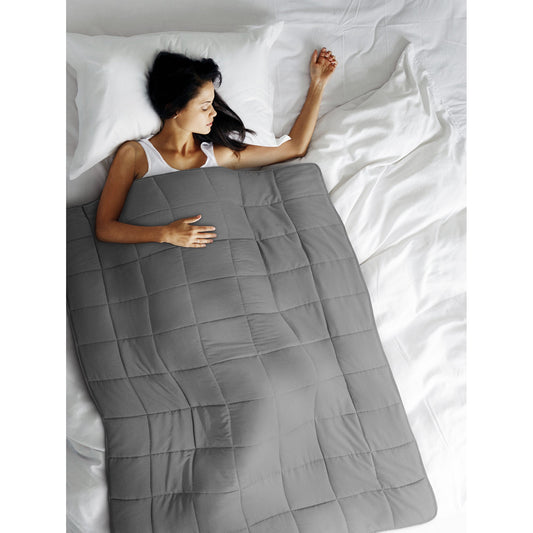 Super Soft Woven Weighted Blanket Throw Home Decor Bedding 40X60 Dark Grey - DecoElegance - Blanket Throw Home Bedding