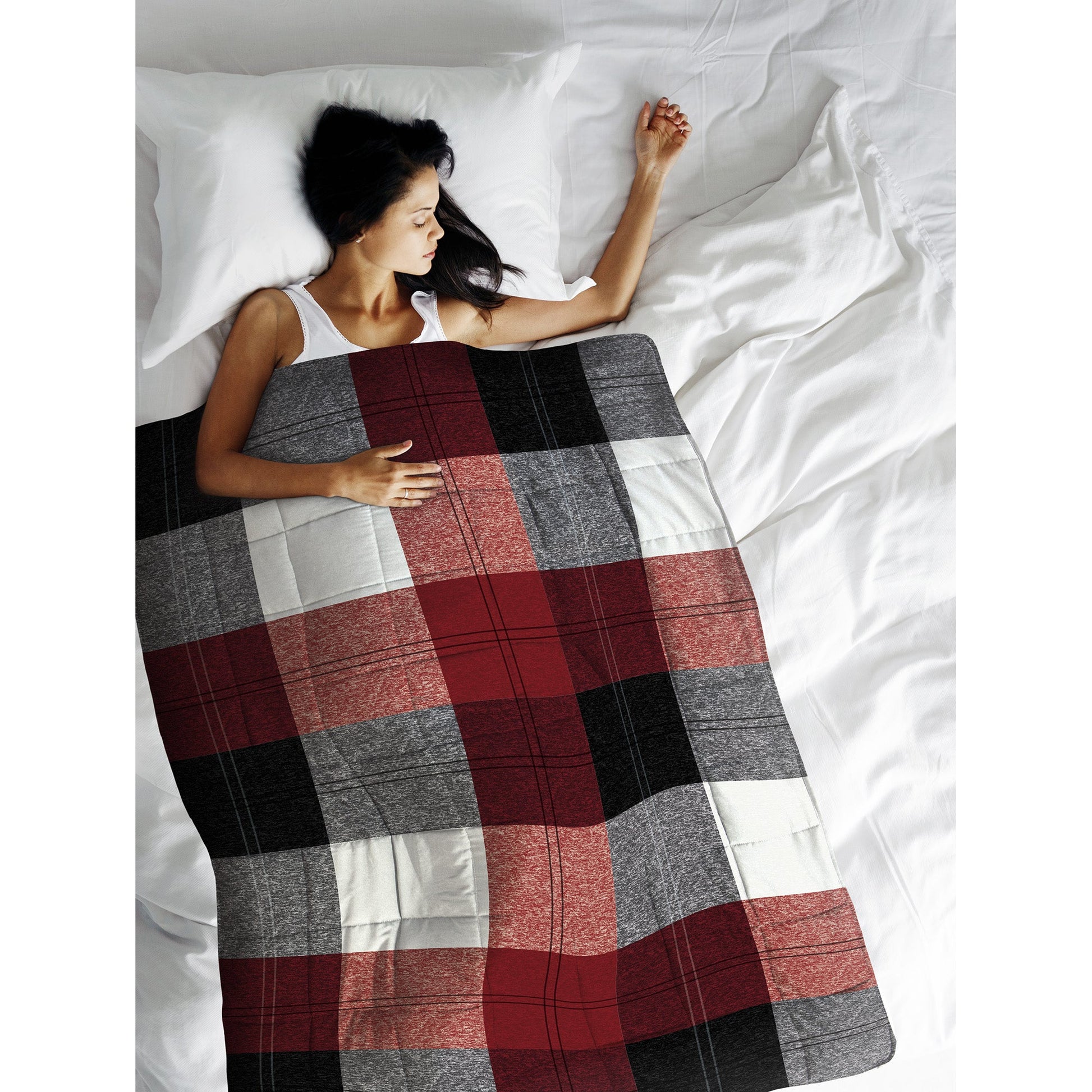 Super Soft Woven Weighted Blanket Throw Home Decor Bedding 40X60 Winter Plaid - DecoElegance - Blanket Throw Home Bedding