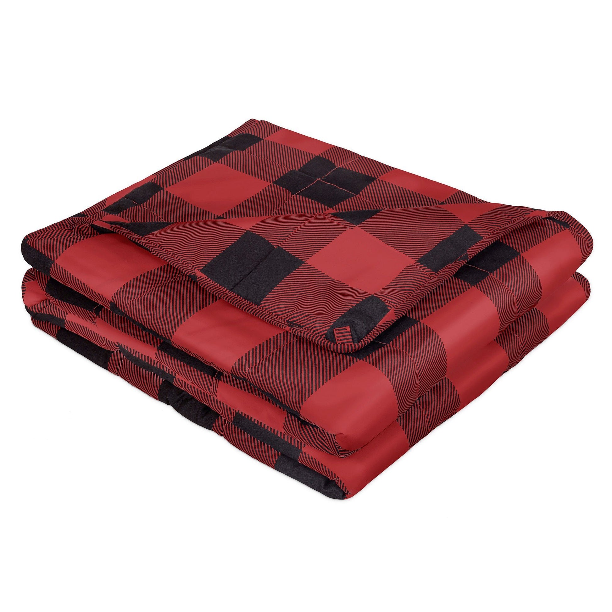 Super Soft Woven Weighted Blanket Throw Home Decor Bedding 48x72 Black and Red - DecoElegance - Blanket Throw Home Bedding