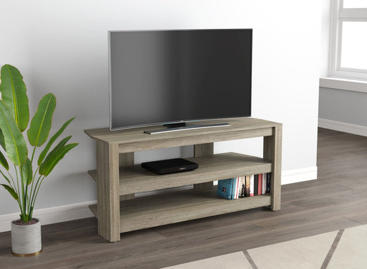 Tv Stand Dark Taupe 2 Open Concept Shelves - DecoElegance - Entertainment Center and TV Stand