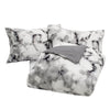 Wov Printed/Solid Comforter Bedding Set 3 Piece Double/Queen Marble Grey - DecoElegance - Bedding Comforter Set