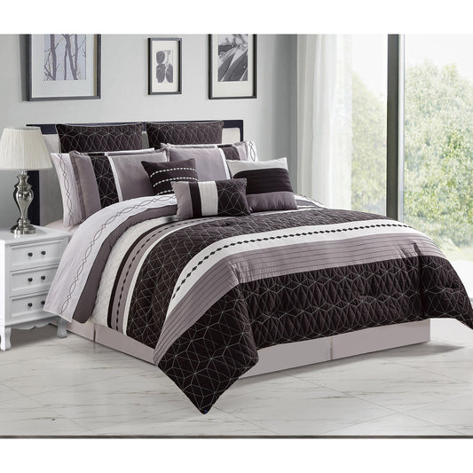 Woven Comforter Bedding Set 7Pcs D Axis - DecoElegance - Bedding Comforter Set
