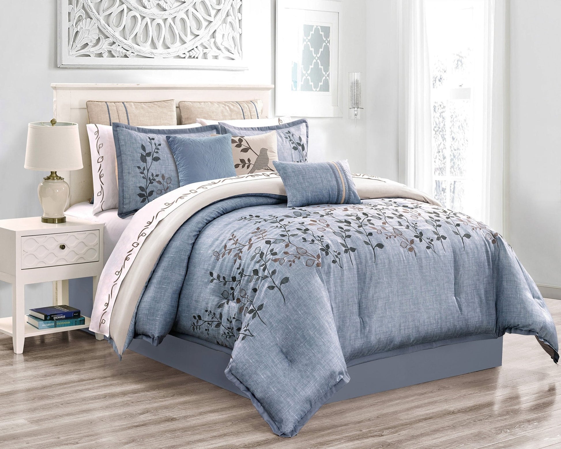 Woven Comforter Bedding Set 7Pcs D Enya - DecoElegance - Bedding Comforter Set
