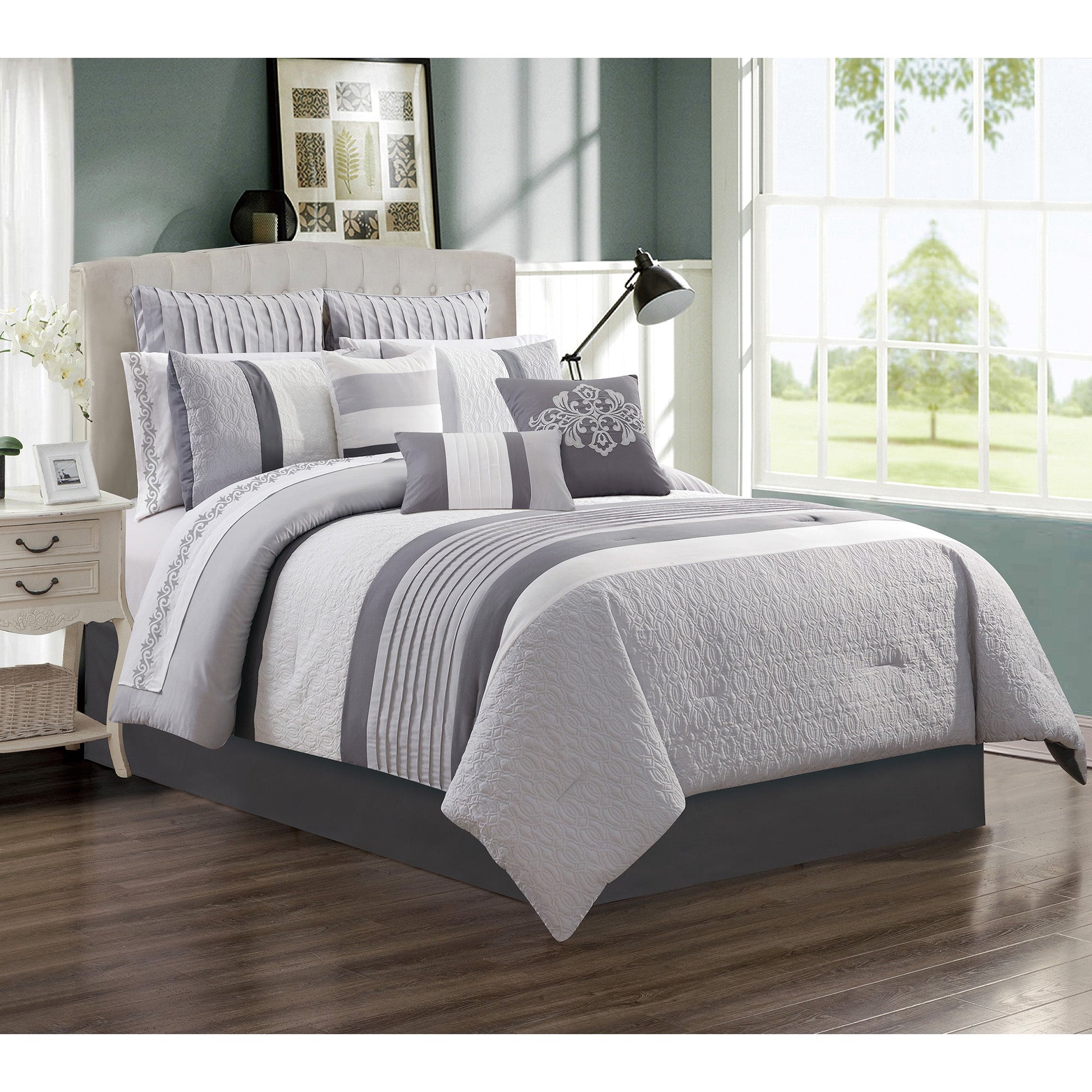 Woven Comforter Bedding Set 7Pcs D Kane - DecoElegance - Bedding Comforter Set