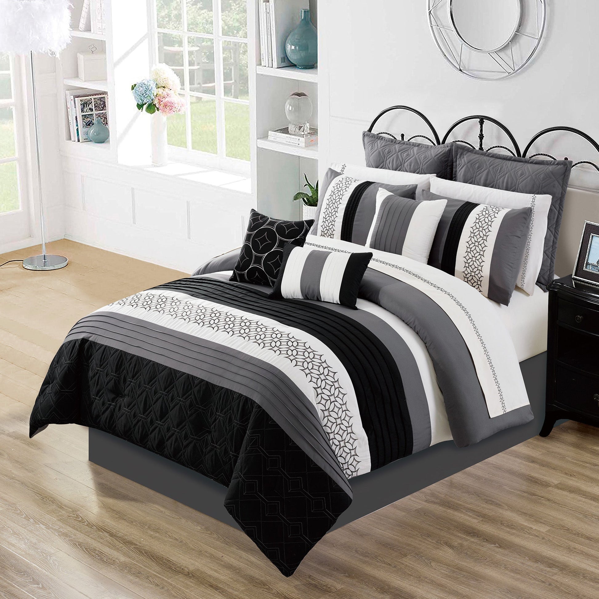Woven Comforter Bedding Set 7Pcs D Maddox - DecoElegance - Bedding Comforter Set